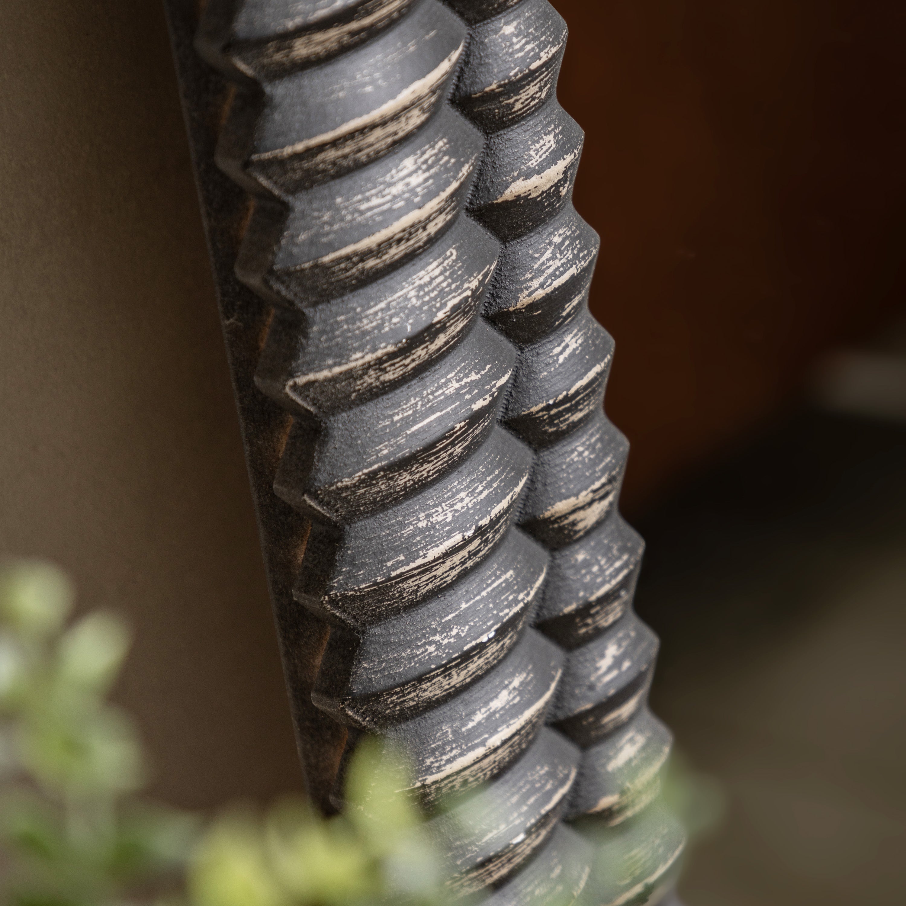 Chambery Arch Black Wash Full Length Leaner Mirror